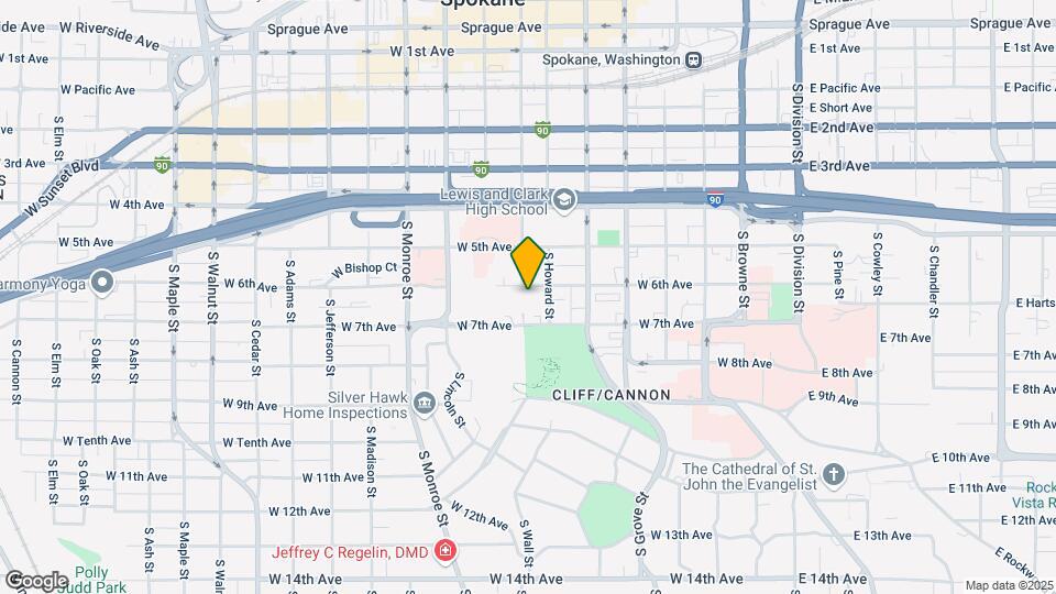 615 W 6th Ave Map and Location Details