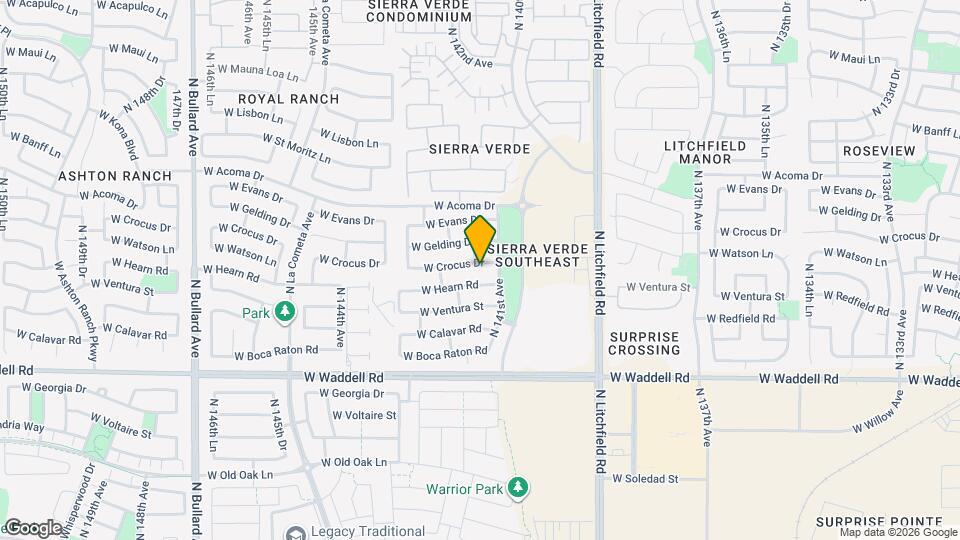 14133 W Crocus Dr Mapa y Detalles de la Ubicación