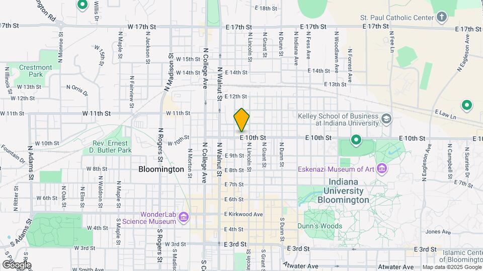 211 E 10th St Map and Location Details