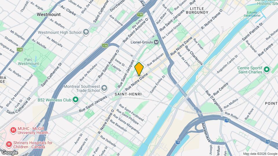 3751 Notre-Dame O Map and Location Details