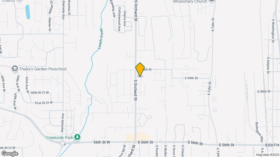 4901 S Orchard St Map and Location Details