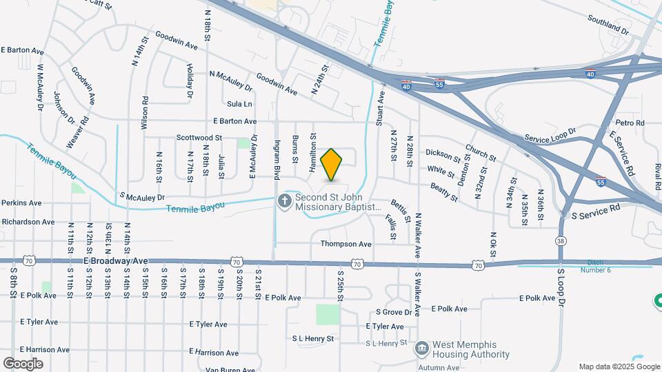 2413 N Gathings Dr Map and Location Details