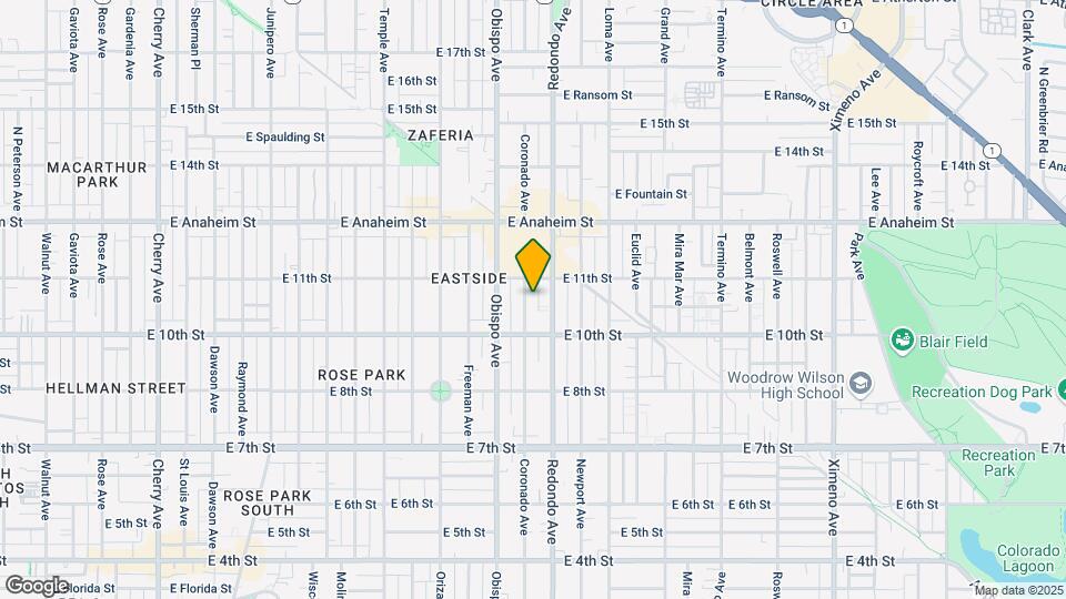 1062 Coronado Ave Map and Location Details