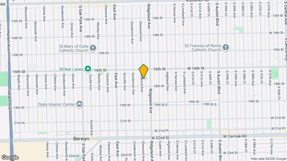 1637 Elmwood Ave Map and Location Details