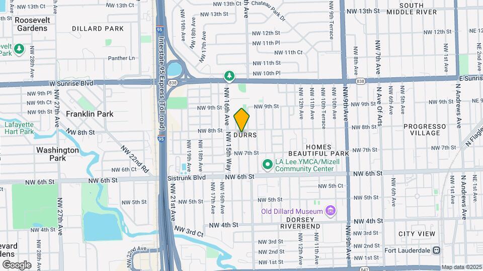 736 NW 15th Terrace Map and Location Details