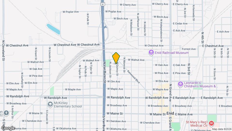 802 W Oak Ave Map and Location Details