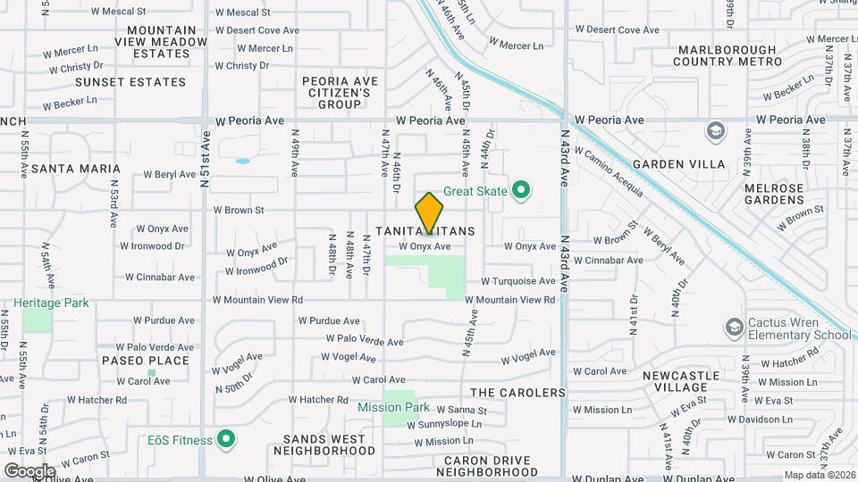 4546 W Onyx Ave Map and Location Details