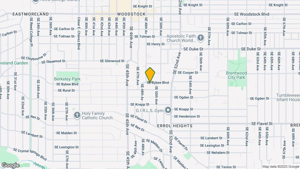 4848 SE Bybee Blvd Mapa y Detalles de la Ubicación