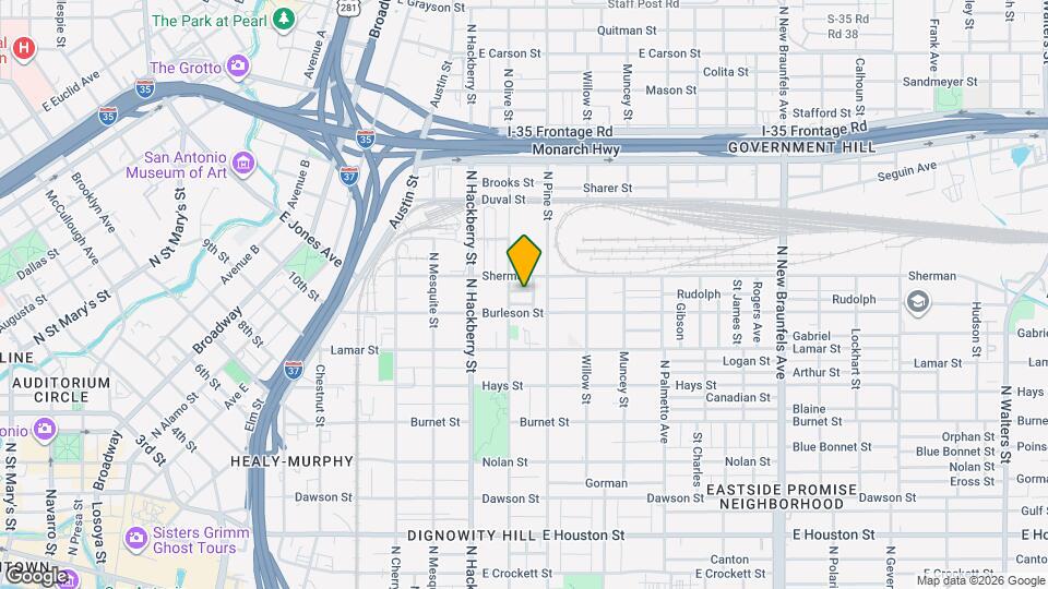 1150 N Olive St Map and Location Details