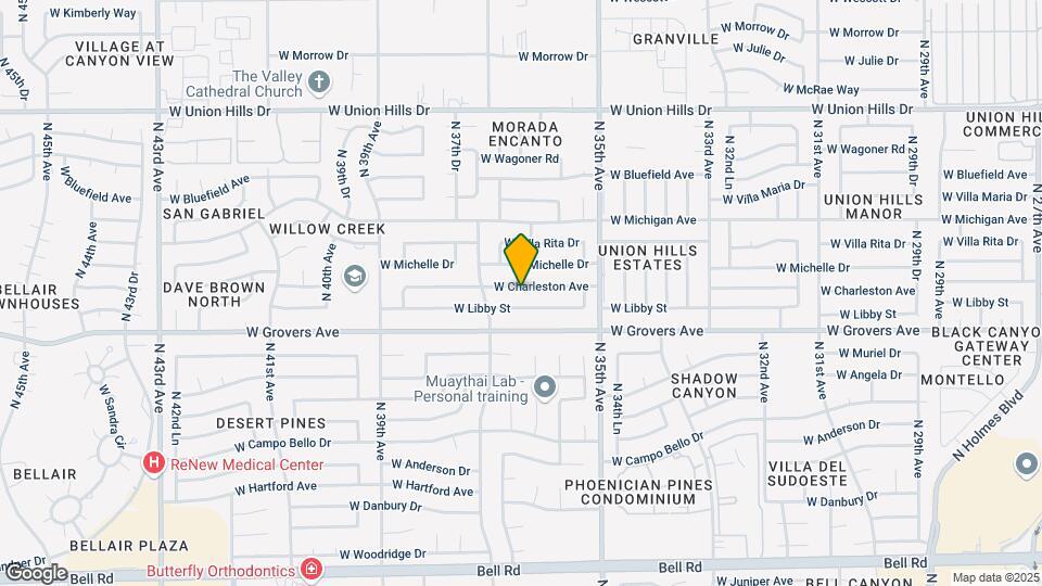3625 W Charleston Ave Map and Location Details