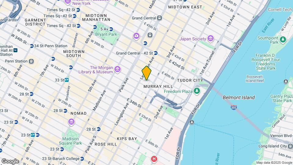 152 E 38th St Mapa y Detalles de la Ubicación