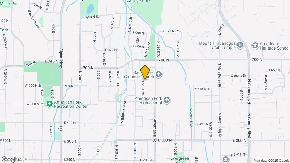 614 N 550 E Mapa y Detalles de la Ubicación