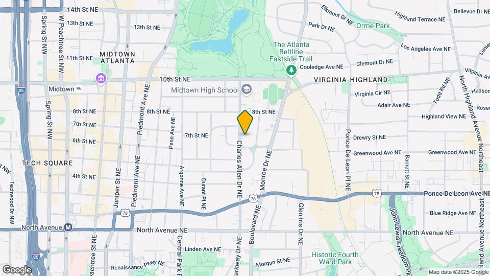 845 Charles Allen Dr Map and Location Details