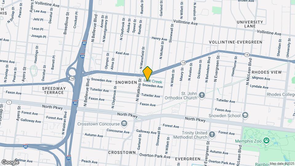 1428 Snowden Ave Map and Location Details