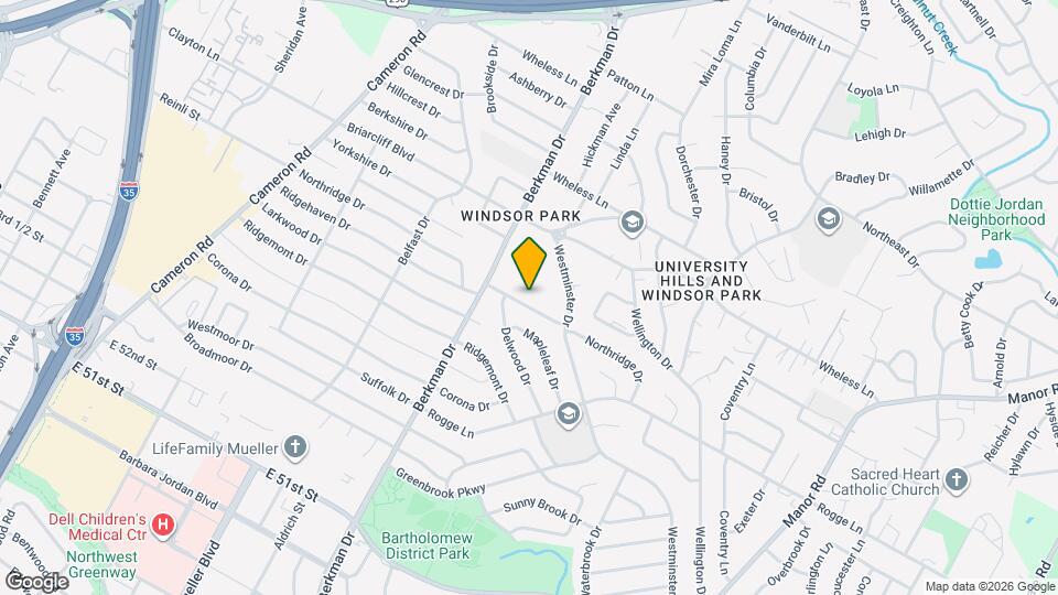 1802 Northridge Dr Mapa y Detalles de la Ubicación