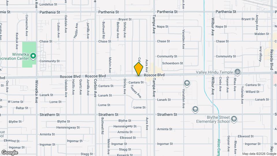 19404 Roscoe Blvd Map and Location Details