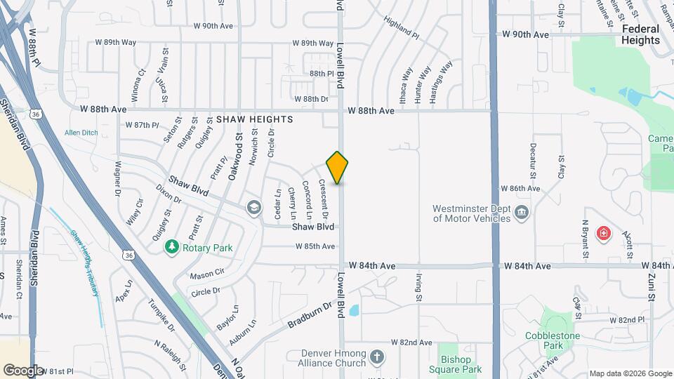 8591 Lowell Blvd Map and Location Details