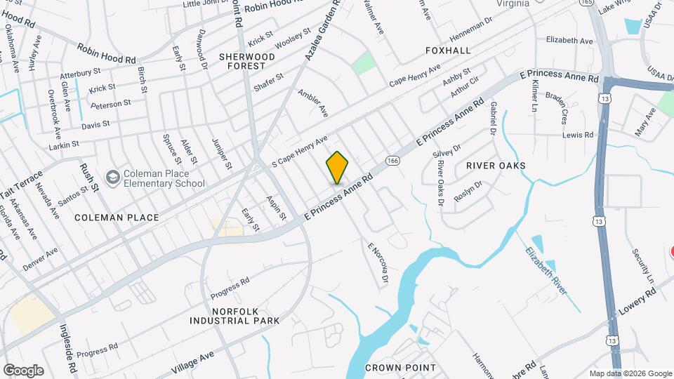 4900 E Princess Anne Rd Map and Location Details