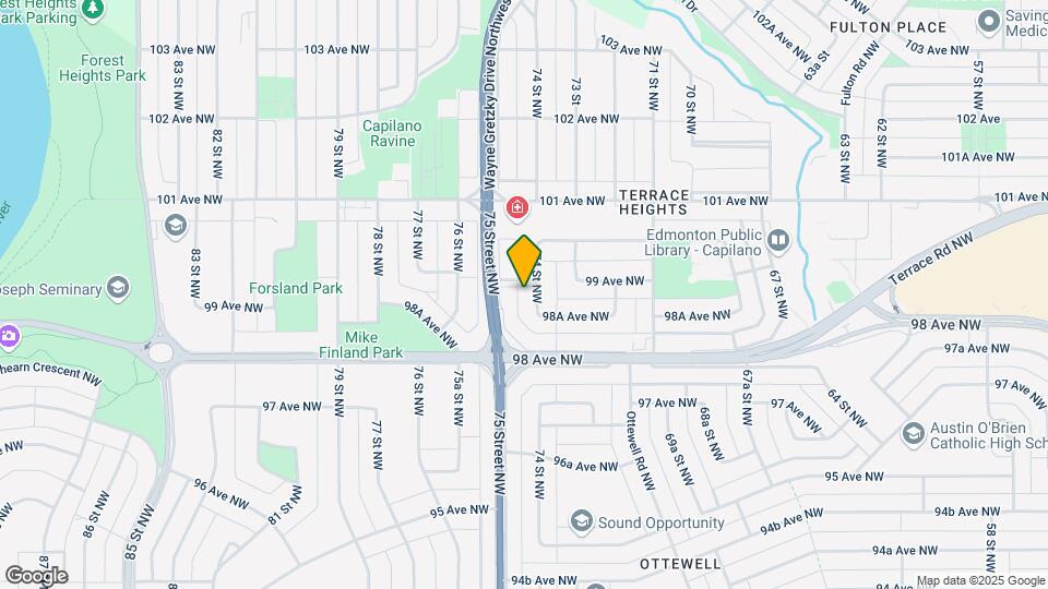 9828-9874 74 St NW Map and Location Details