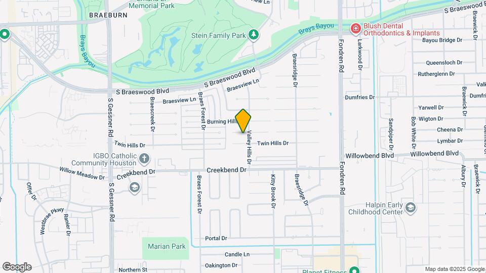 7907 Braes Meadow Dr Map and Location Details