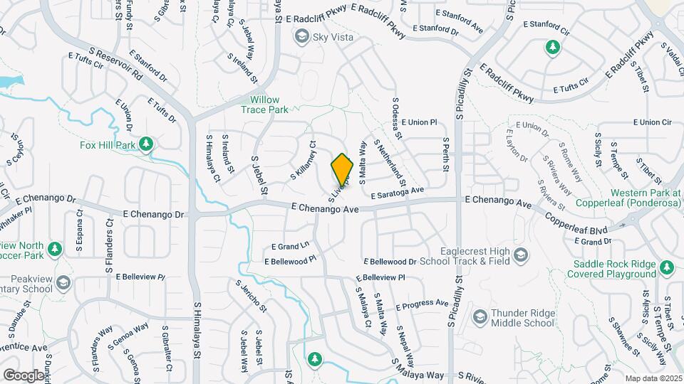 4884 S Liverpool Ct Map and Location Details