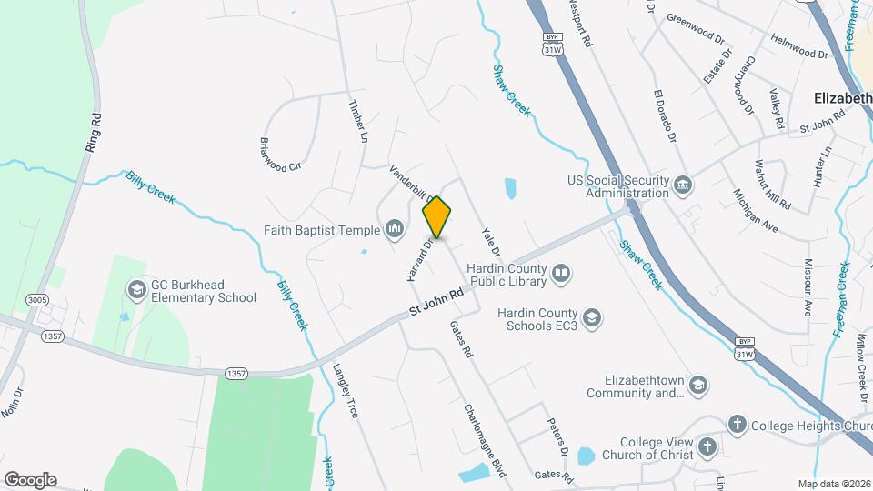 611 Harvard Dr Map and Location Details