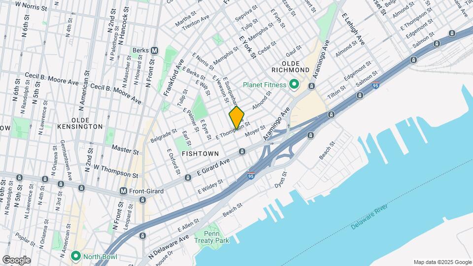 1247 E Berks St Map and Location Details