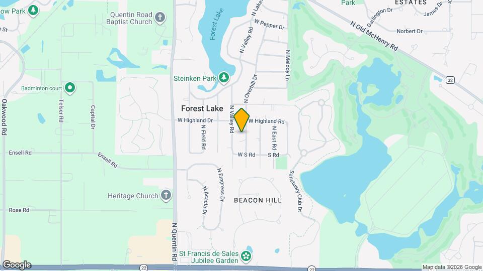 23576 N Overhill Dr Map and Location Details