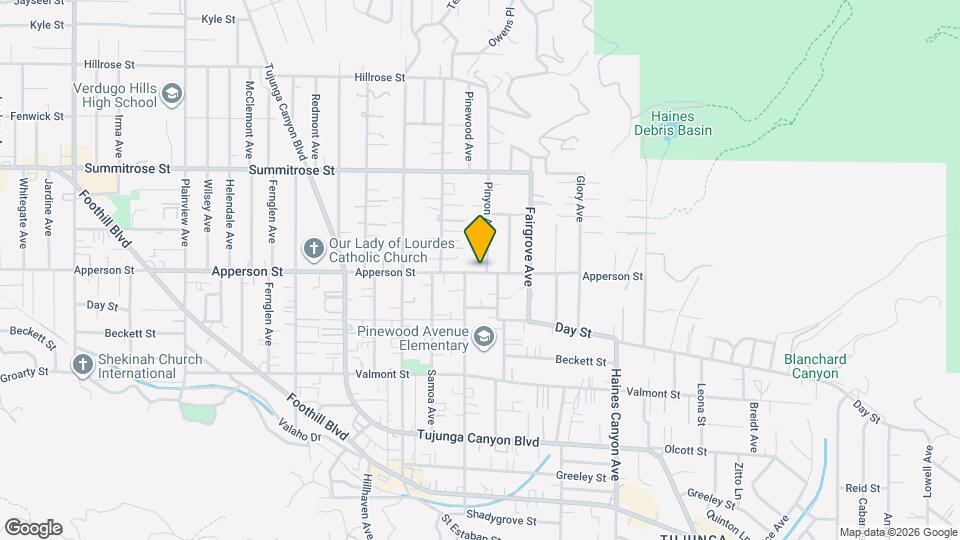 10303 Pinyon Ave Map and Location Details