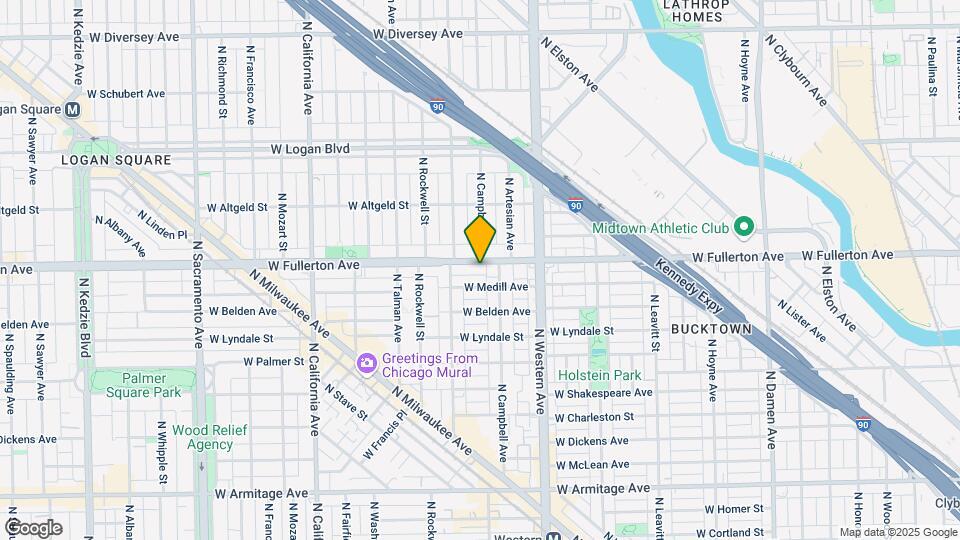 2507 W Fullerton Ave Map and Location Details