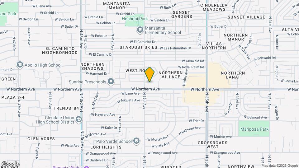 3827 W Loma Ln Mapa y Detalles de la Ubicación