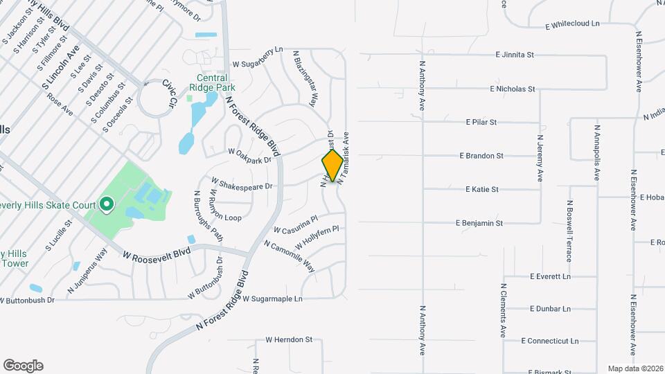 3442 N Tamarisk Ave Map and Location Details