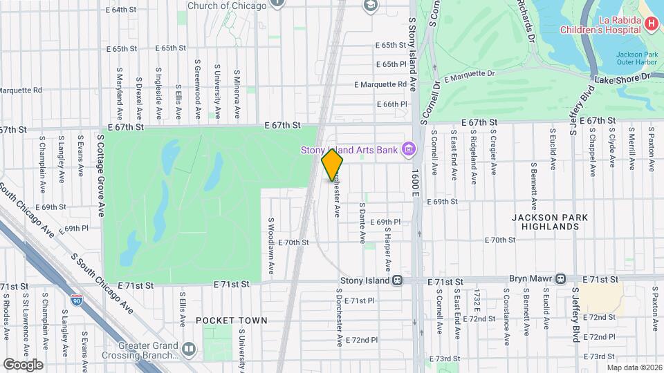 6834 S Dorchester Ave Map and Location Details