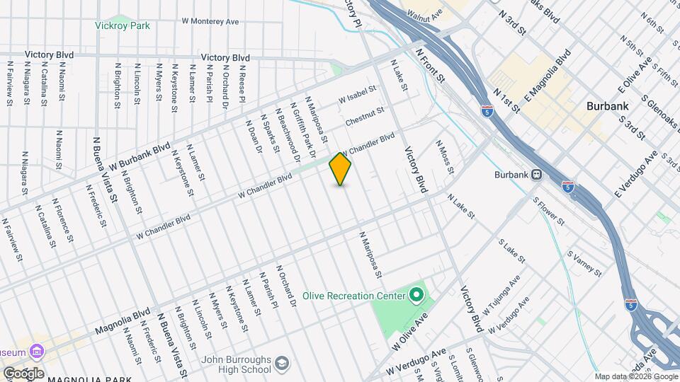 603 N Mariposa St Map and Location Details