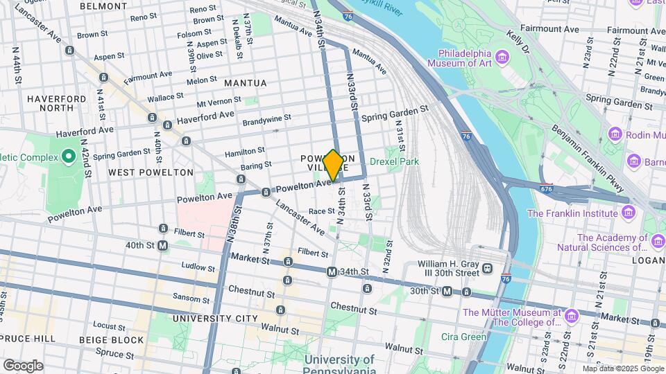 3408 Powelton Ave Mapa y Detalles de la Ubicación