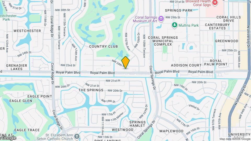 10825 Royal Palm Blvd Map and Location Details