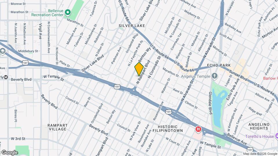 633 N Rampart Blvd Mapa y Detalles de la Ubicación