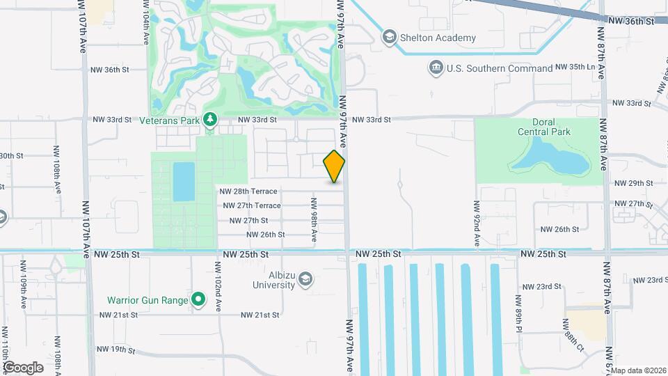 9725 NW 28th Terrace Map and Location Details