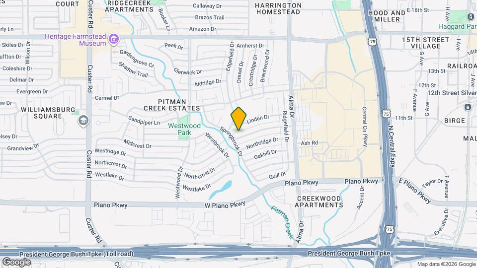 1421 Meadowcrest Dr Map and Location Details