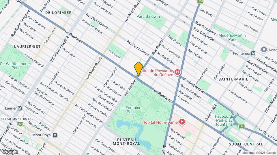 4161 Papineau Av Map and Location Details