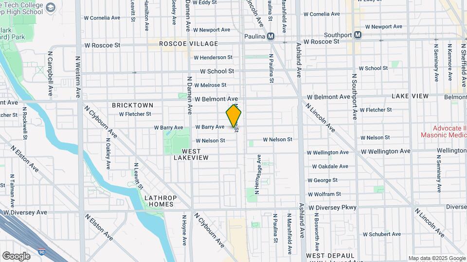 1821 W Barry Ave Map and Location Details