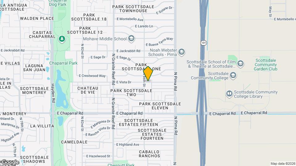 8611 E Vista Dr Mapa y Detalles de la Ubicación