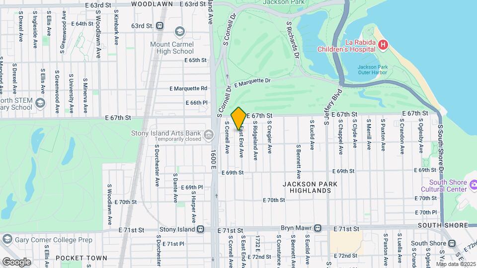 6734 S East End Ave Mapa y Detalles de la Ubicación