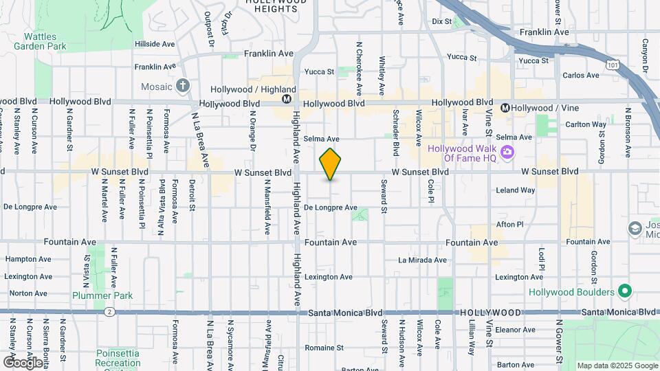1437 N Las Palmas Ave Map and Location Details