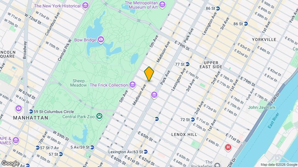 East 72nd Street Apartments Map and Location Details