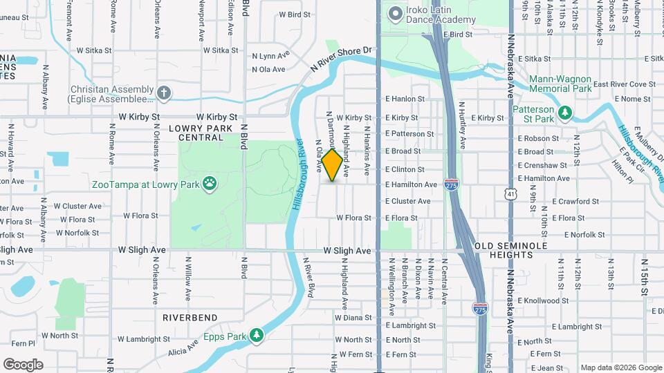 7218 N Highland Ave Map and Location Details