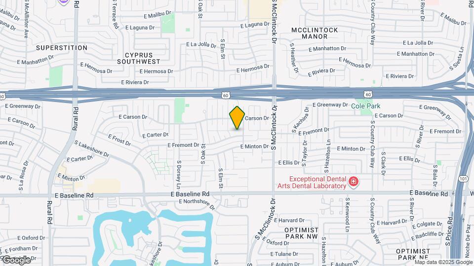 1628 E Fremont Dr Mapa y Detalles de la Ubicación