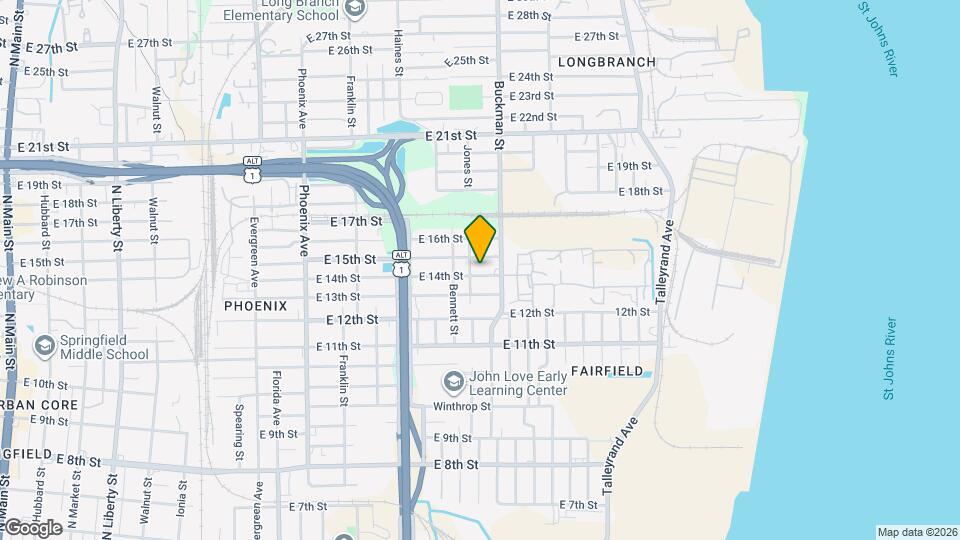 1617 E 14th St Map and Location Details