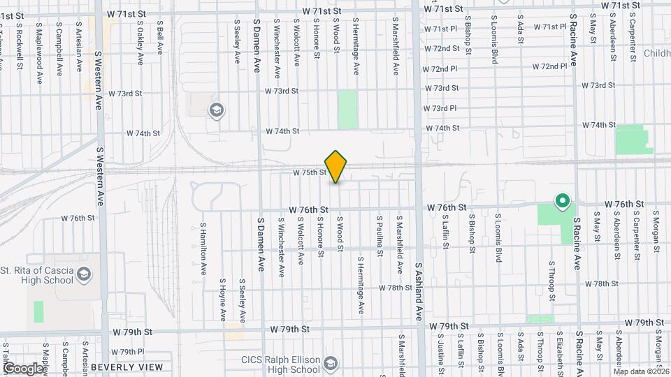 7526 S Wood St Map and Location Details