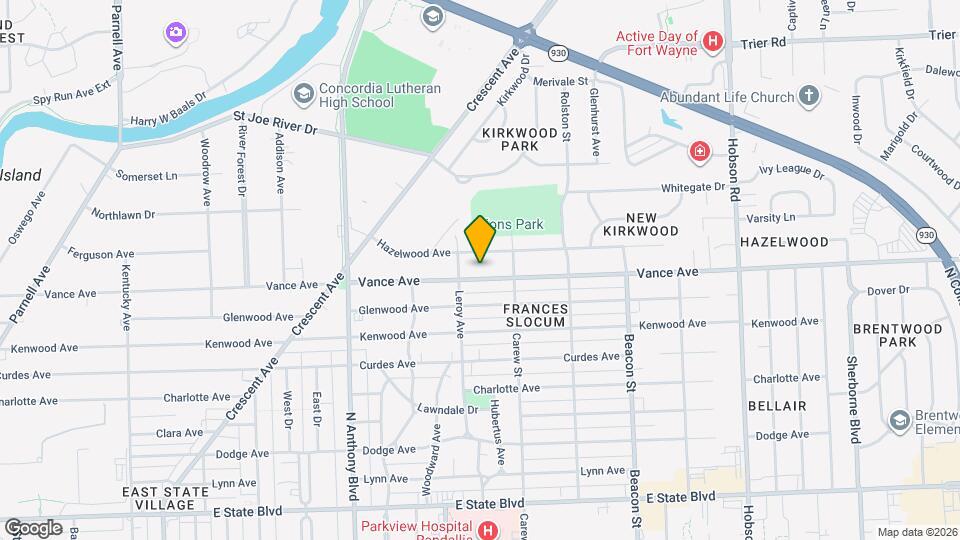 2221 Vance Ave Map and Location Details